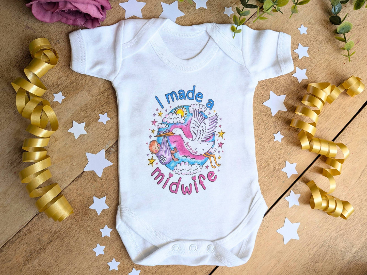 40 Births Baby Vest Gift - I Made a Midwife