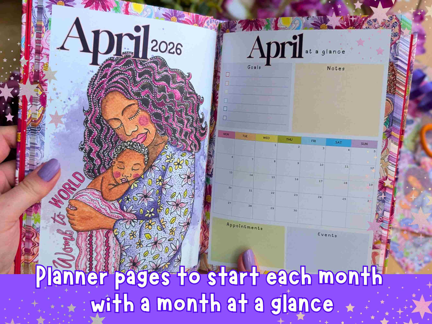 Womb to World 2026 Planner Diary and Calendar Set