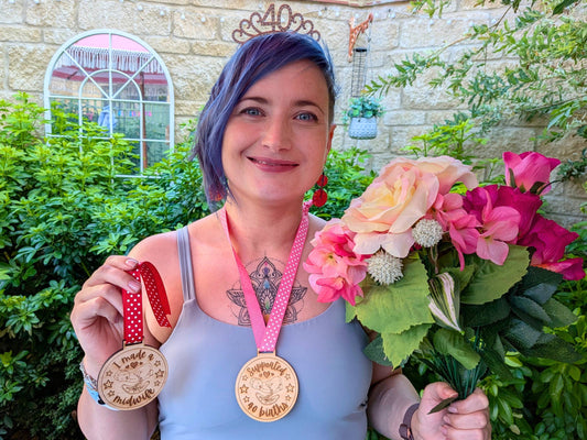 40th Baby Wooden Medal