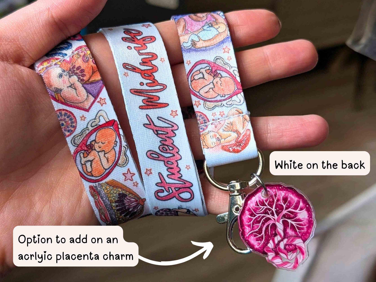 Student Midwife Lanyard Key Fob