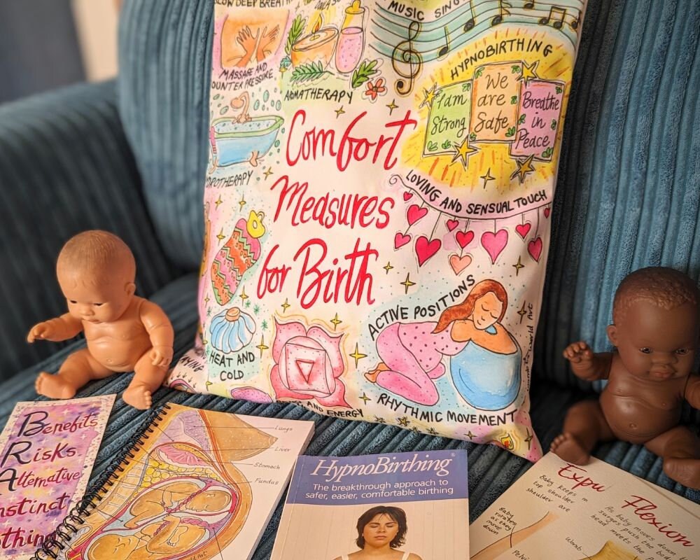 Comfort Measures for Birth Doula Tote Bag | Hypnobirthing Bag | Birth Bag | Antenatal Education Gift | Midwife Gift | Hospital Bag