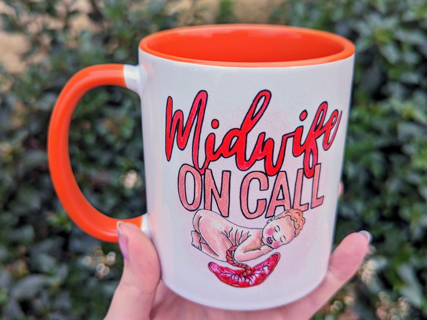 Midwife on Call Mug | Birth Art | Midwife Gift | Pregnancy Mug | Birthworker | Student Midwife