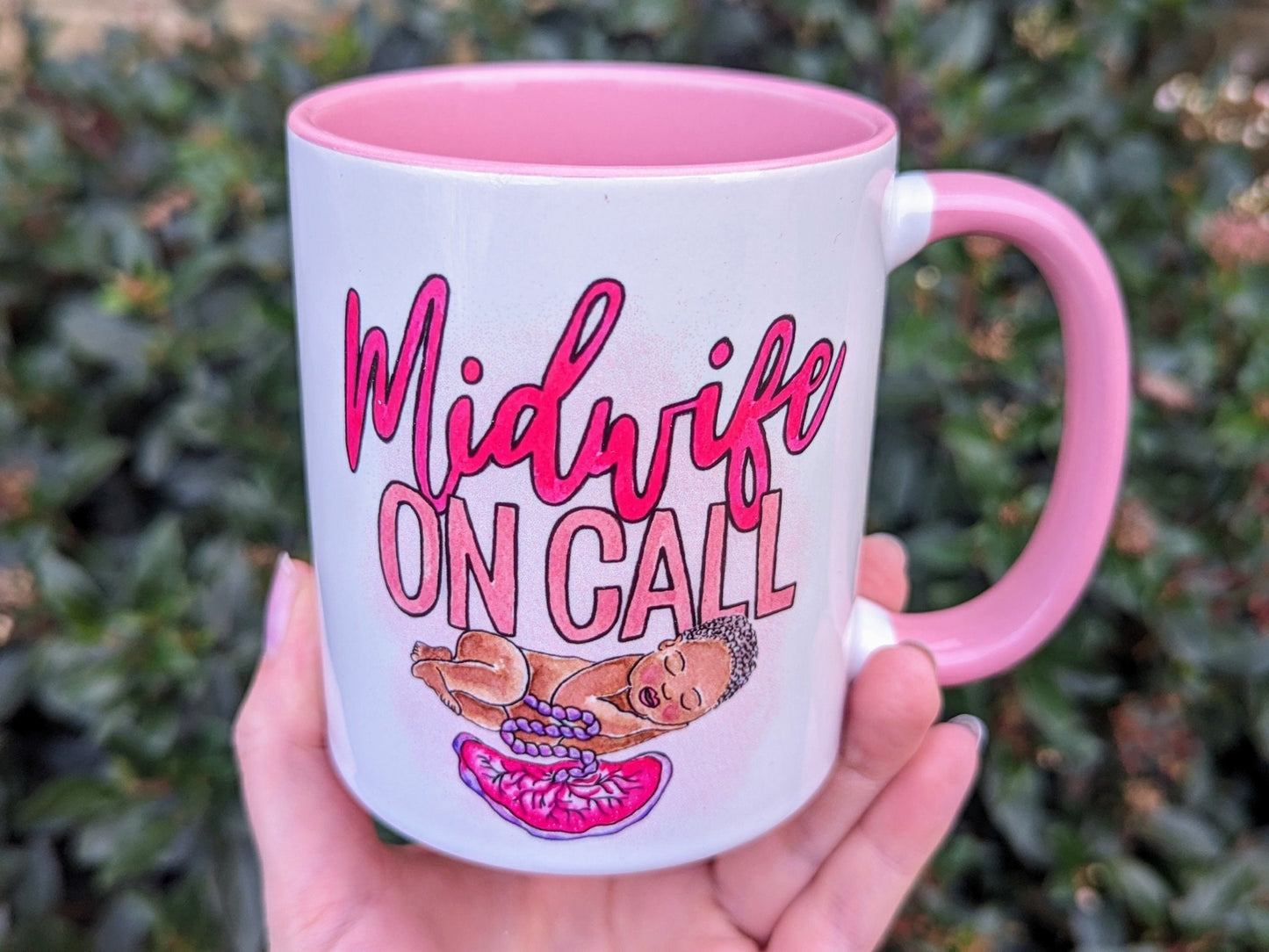Midwife on Call Mug | Birth Art | Midwife Gift | Pregnancy Mug | Birthworker | Student Midwife
