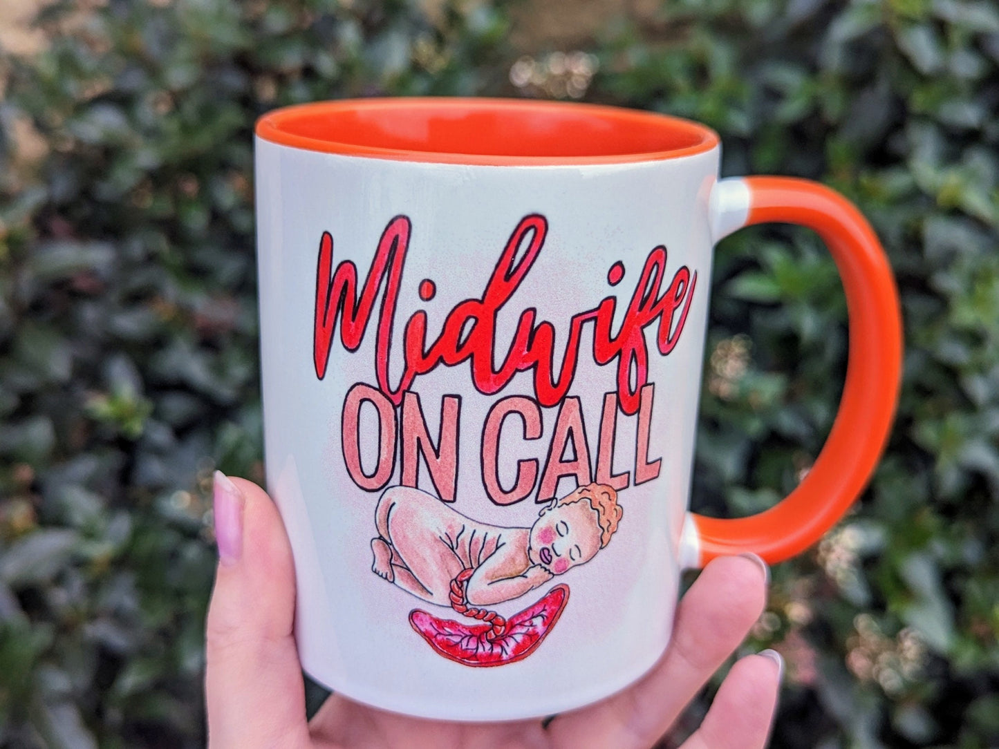Midwife on Call Mug | Birth Art | Midwife Gift | Pregnancy Mug | Birthworker | Student Midwife