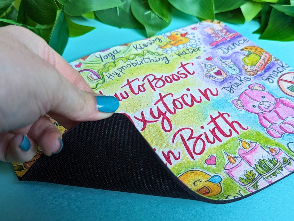Antenatal Teacher Oxytocin Mouse Mat | Birth Education Desk Pad | Midwife to Be | Midwifery Gift | Doula | Birth Hormones