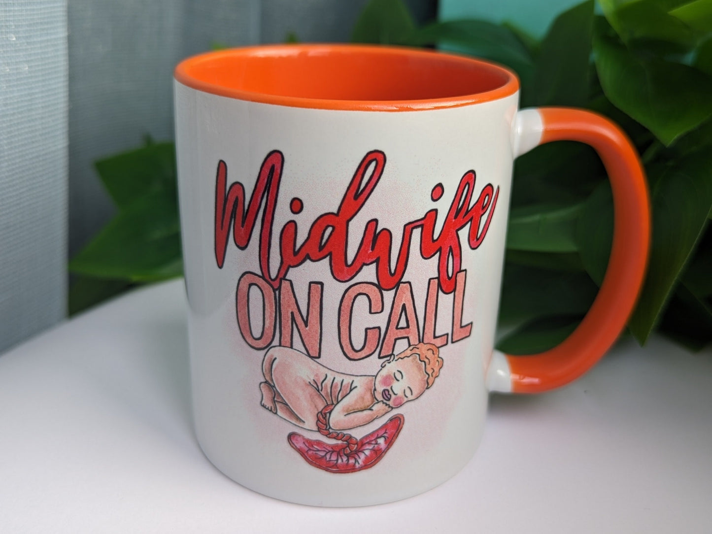 Midwife on Call Mug | Birth Art | Midwife Gift | Pregnancy Mug | Birthworker | Student Midwife