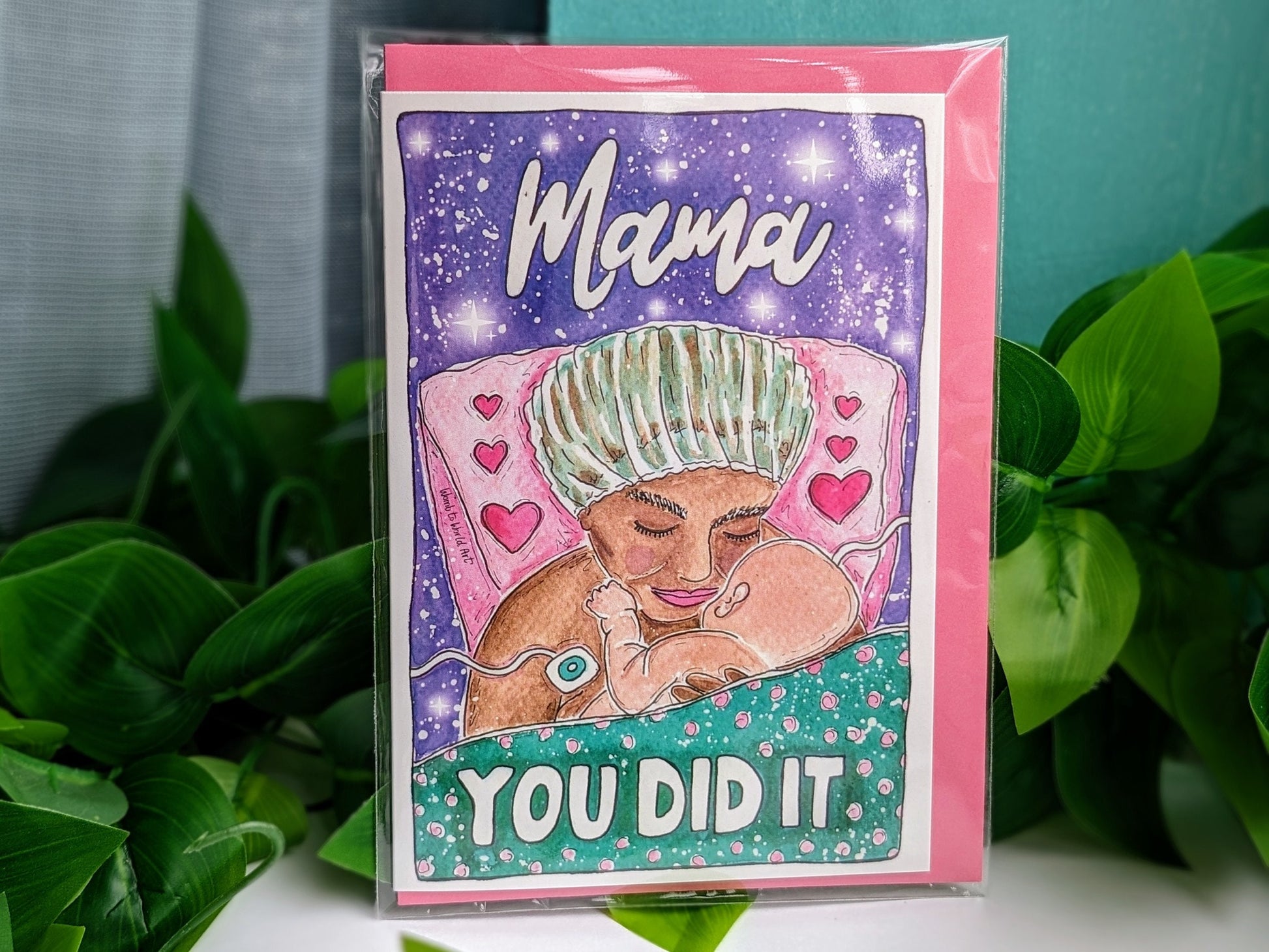 Caesarean Birth Congratulations Card: New Mother Doula Gift