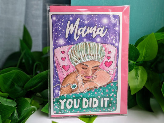 Caesarean Birth Congratulations Card: New Mother Doula Gift