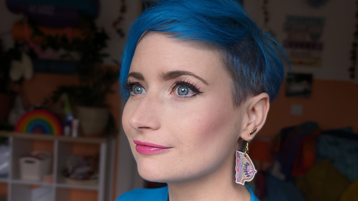Wooden Breast Earrings