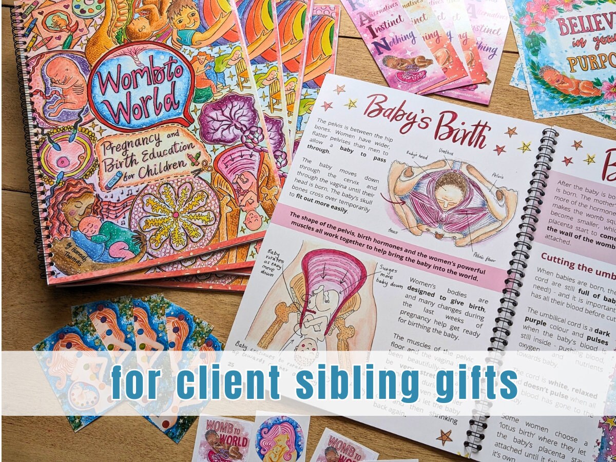 5 Pack Children's Pregnancy Books | Preparing Sibling New Baby | Big Brother and Sister Gift | Homeschool Science | Doula Birth Client Gift