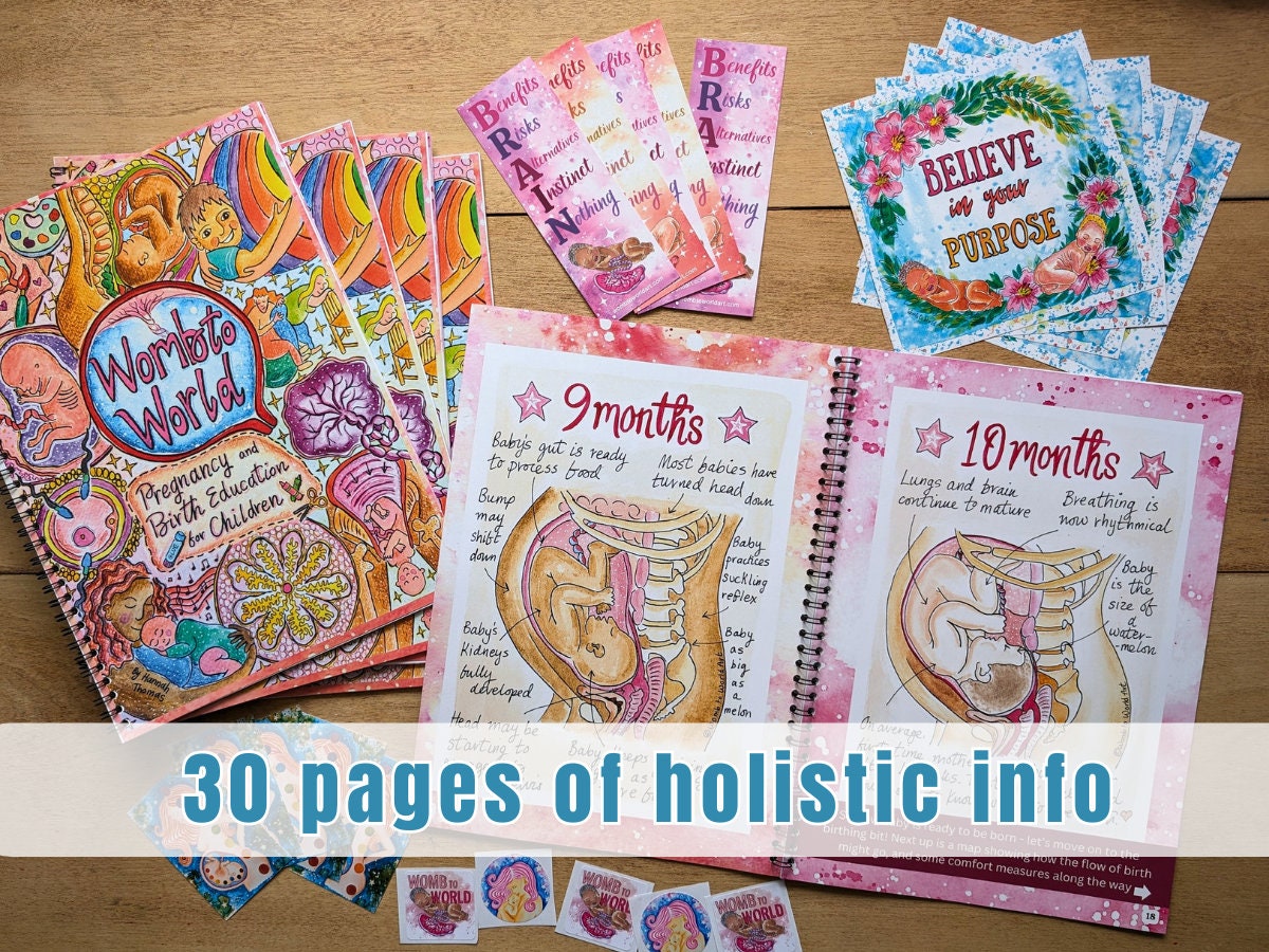 5 Pack Children's Pregnancy Books | Preparing Sibling New Baby | Big Brother and Sister Gift | Homeschool Science | Doula Birth Client Gift