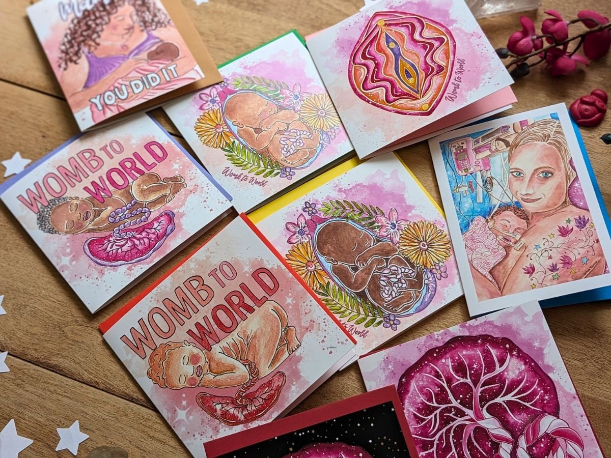 Placenta Art Midwife Card