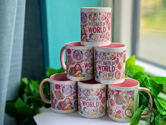 Womb to World Birth Art Midwife Mug