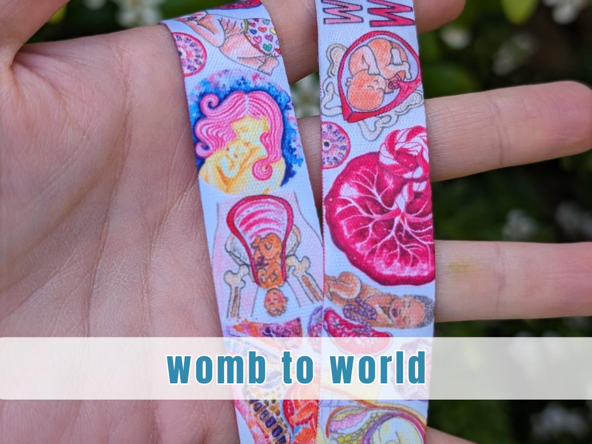 Midwife Lanyard Key Fob | OB/GYN Lanyard | Birth Art Maternity Nurse ID Card Holder | L&D Nurse | Student Midwife Badge Holder