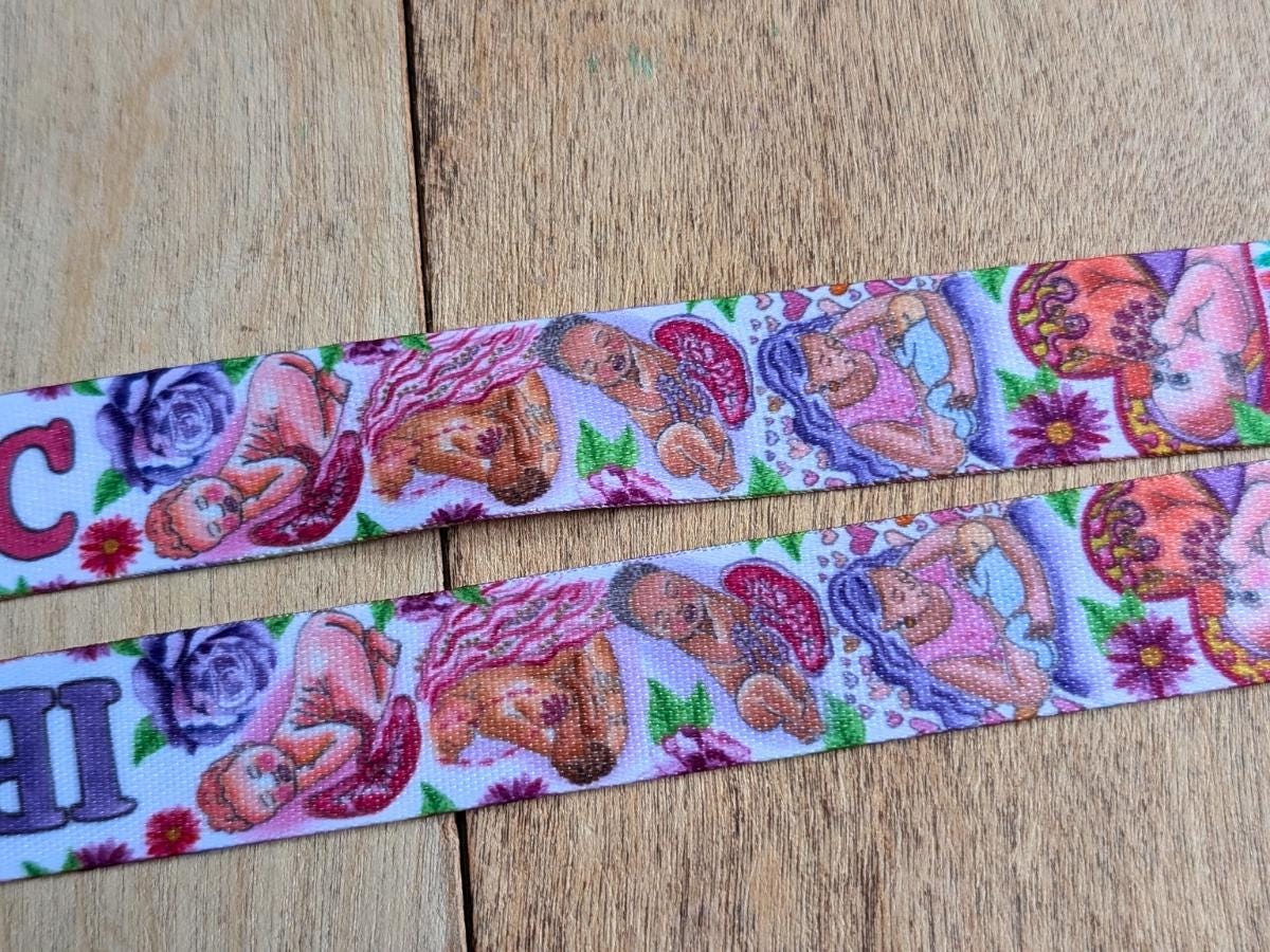 IBCLC Lanyard: Breastfeeding Art ID Card Holder, Lactation Consultant Gift
