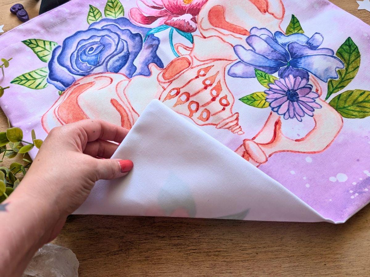 Student Midwife Bag | Women's Health Anatomy | Womb Healing Art | Chiropractor Gifts | Student Midwife Gift Ideas | Doula
