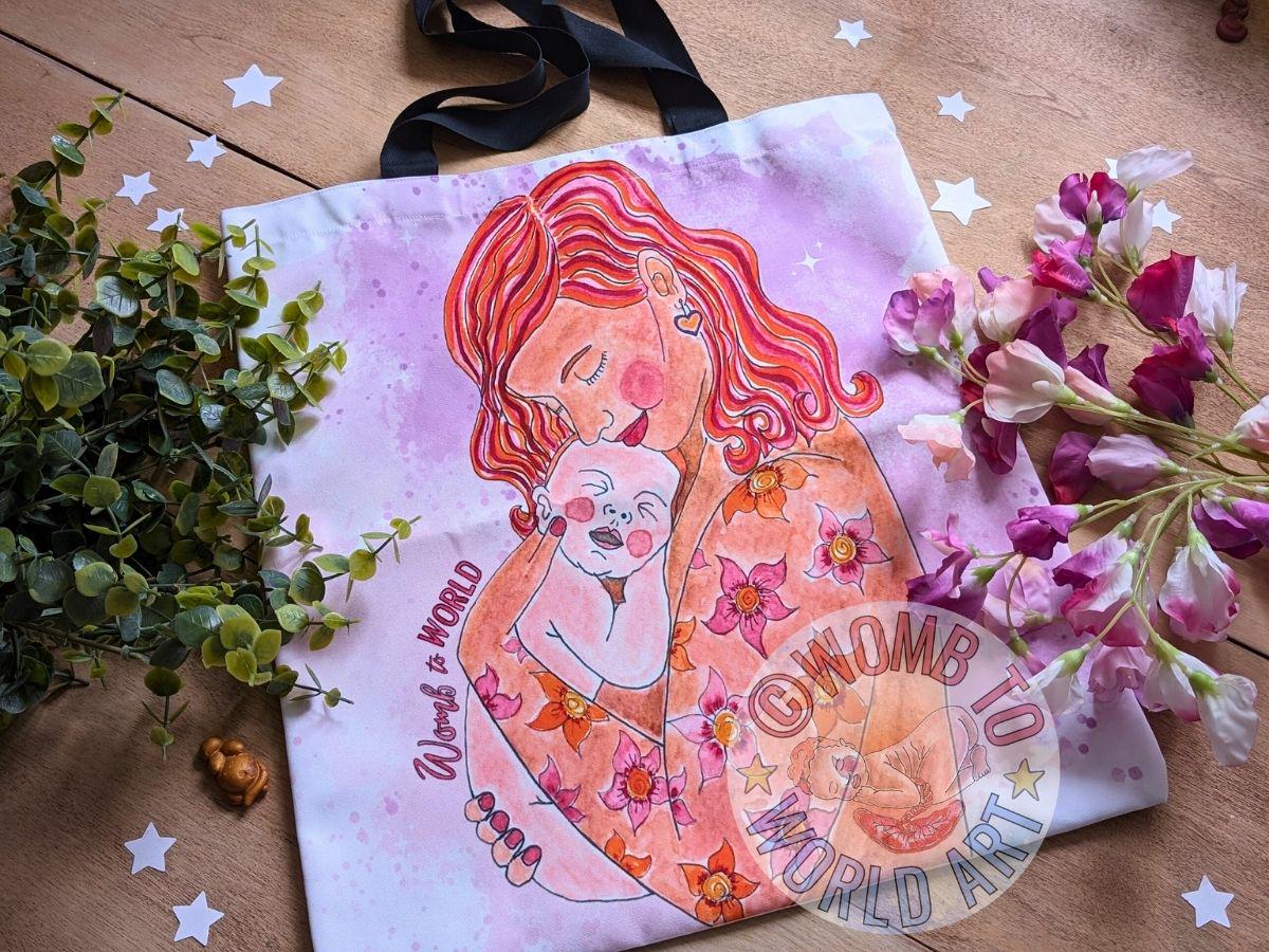 Mother and Baby Bag | New Mother Baby Changing Bag | Birth Tote Bag | New Mom Gift | Midwife Bag | New Mama | Doula Bag
