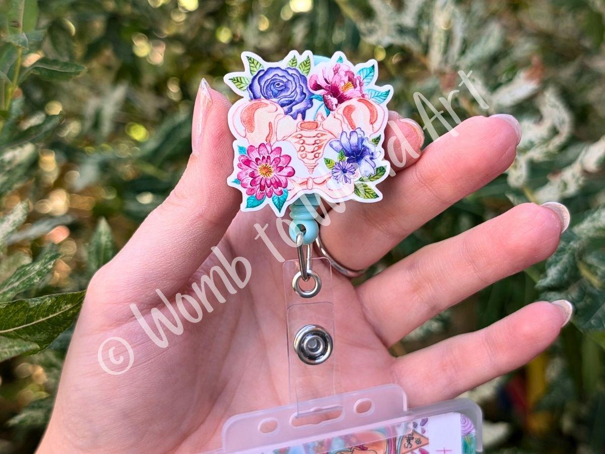 Pelvis Badge Reel 38mm | Midwife Maternity Nurse Doctor | Doula ID Card Badge Reel | Labor and Delivery Badge Holder | Student ID | OBGYN