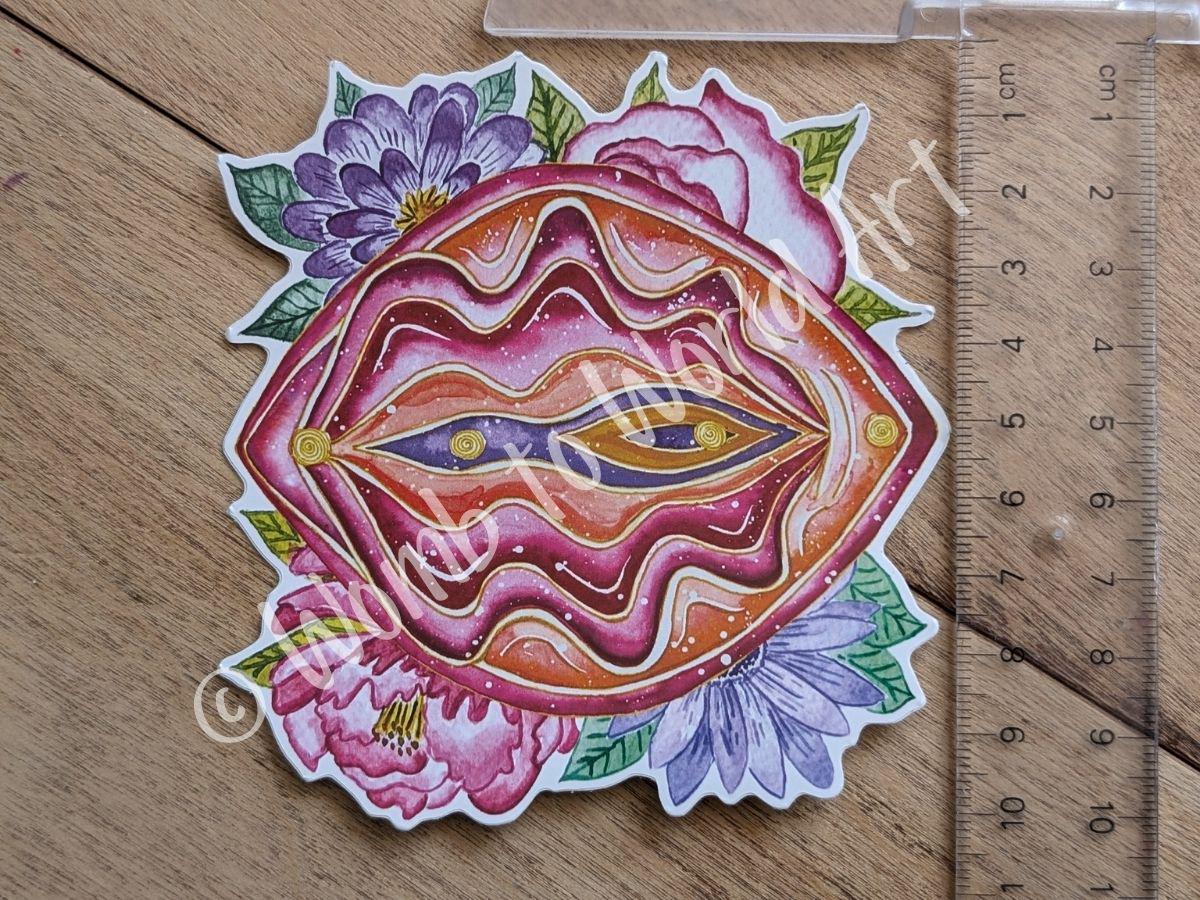 Yoni Art Sticker 10cm Vinyl