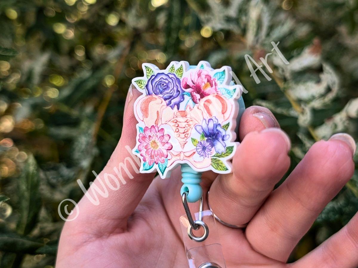 Pelvis Badge Reel 38mm | Midwife Maternity Nurse Doctor | Doula ID Card Badge Reel | Labor and Delivery Badge Holder | Student ID | OBGYN