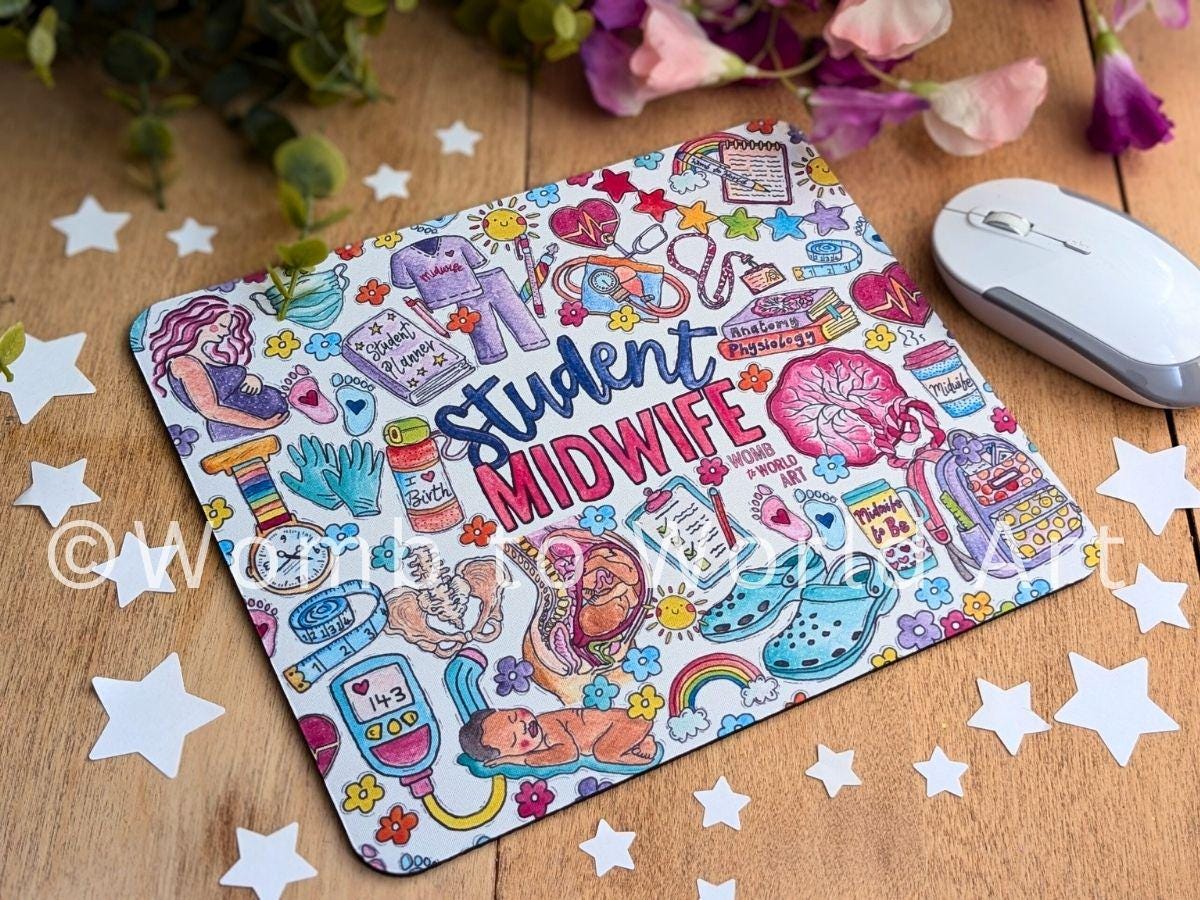 Student midwife study space mouse mat