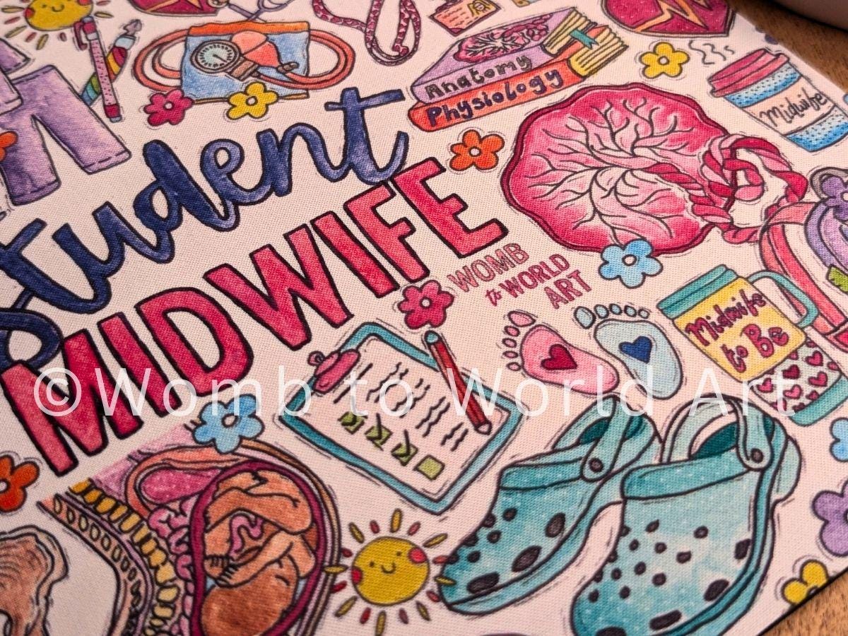 Student Midwife Mouse Mat Desk Pad | Midwife to Be | Midwifery Gift | Gifts for Student Midwives | Student Midwife Stationery
