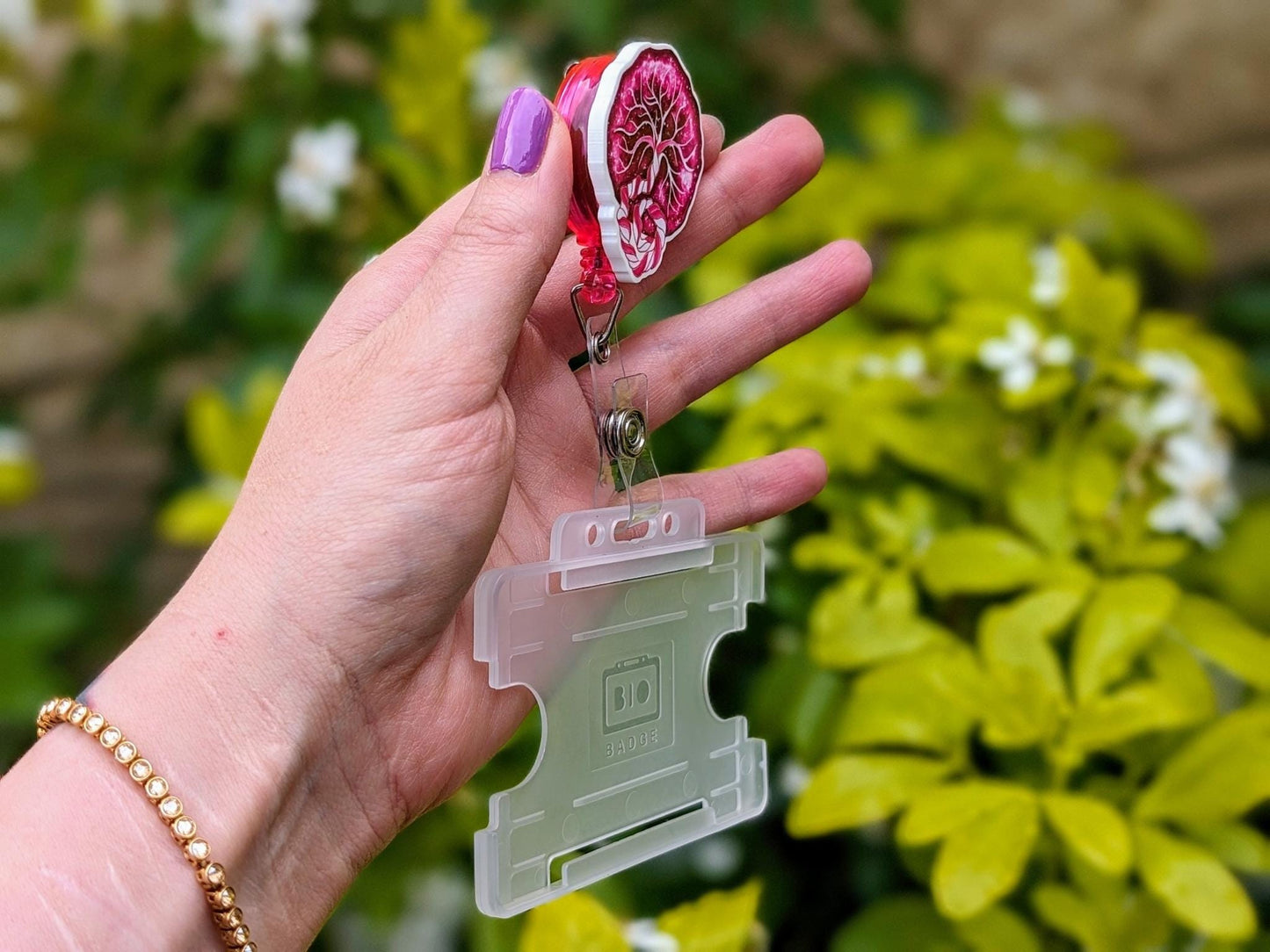 Midwife Badge Reel 38mm | Placenta Maternity ID Card Badge Reel | Labor and Delivery Nurse Badge Holder | Student Midwife ID Card | OBGYN