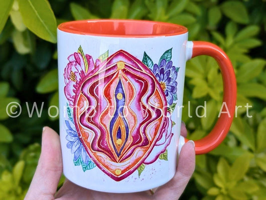 Yoni Art Mug | Vulva Art | Doula Gift | Midwife | Women's Circles | Birthkeeper | Divine Feminine