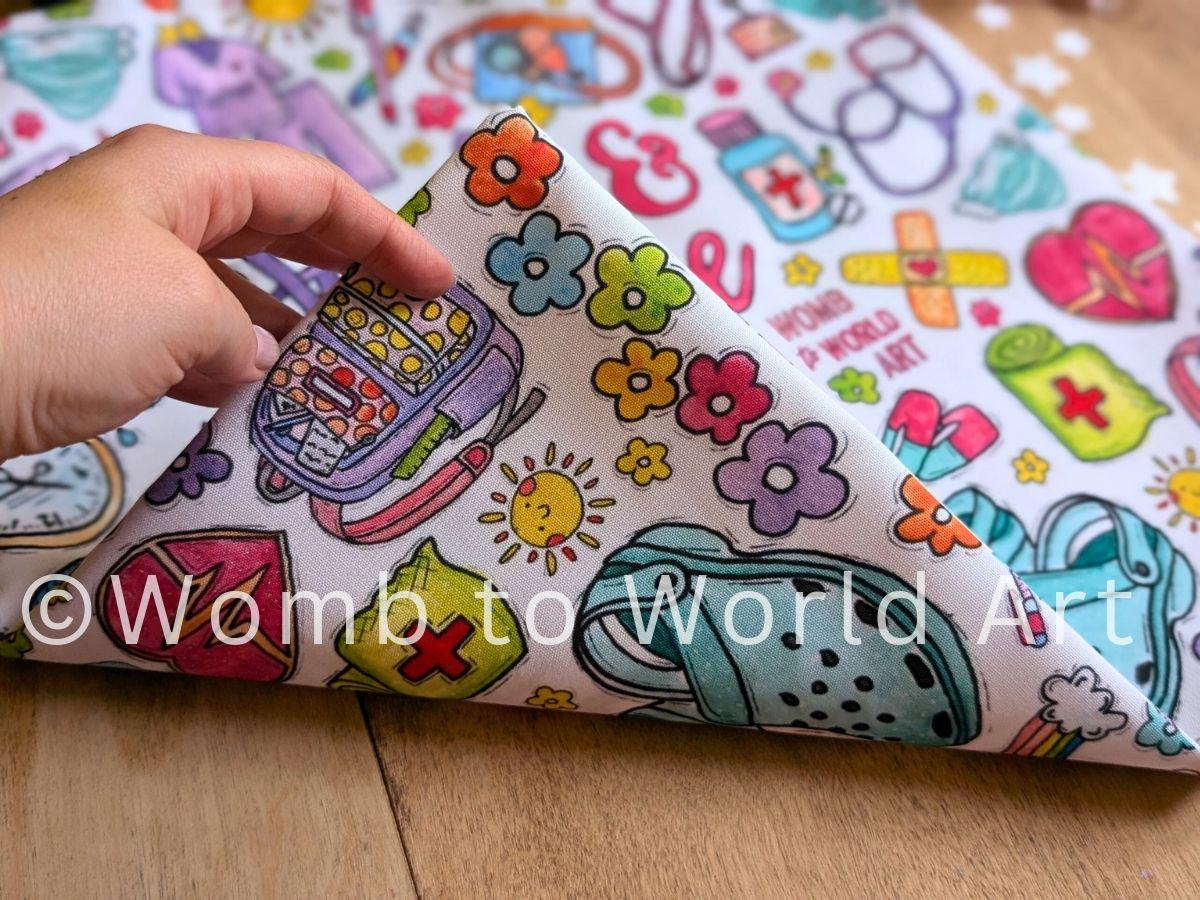 Watercolor Nurse Tote Bag: Student/Maternity/Labor Nurse Gift