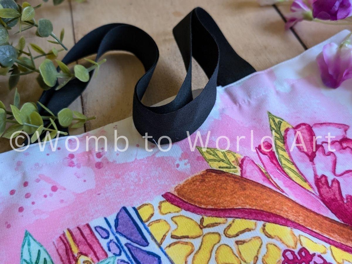 Breastfeeding Tote Bag: Watercolour Breast Anatomy, Doula Gift