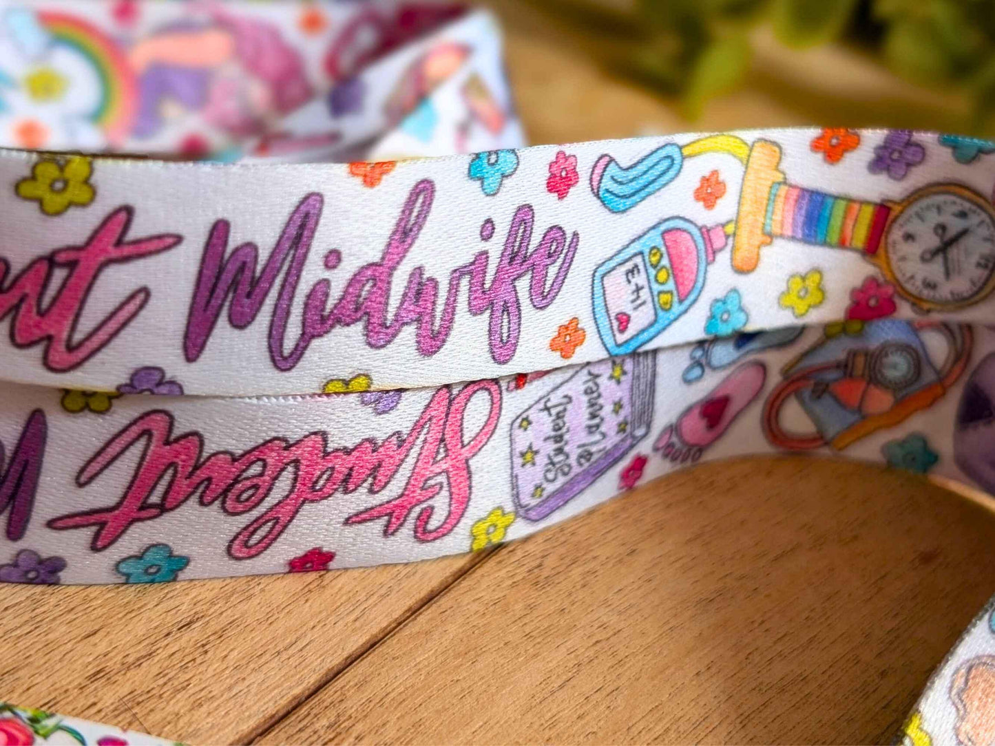 Student Midwife Lanyard Key Fob