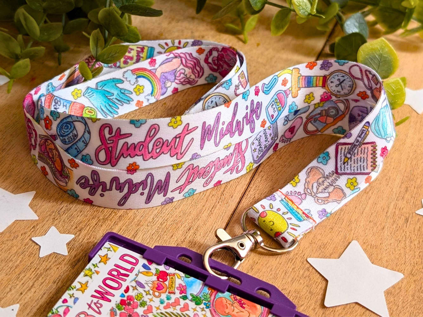 Student Midwife Lanyard Key Fob