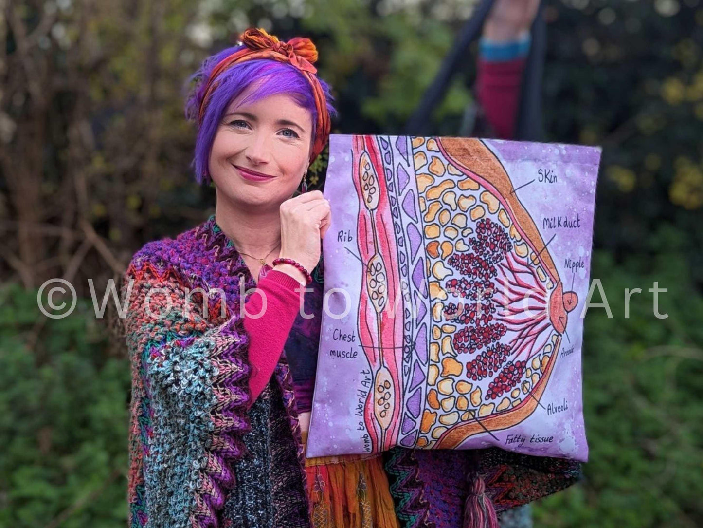 Breastfeeding Anatomy Tote Bag: IBCLC Lactation Consultant Gift