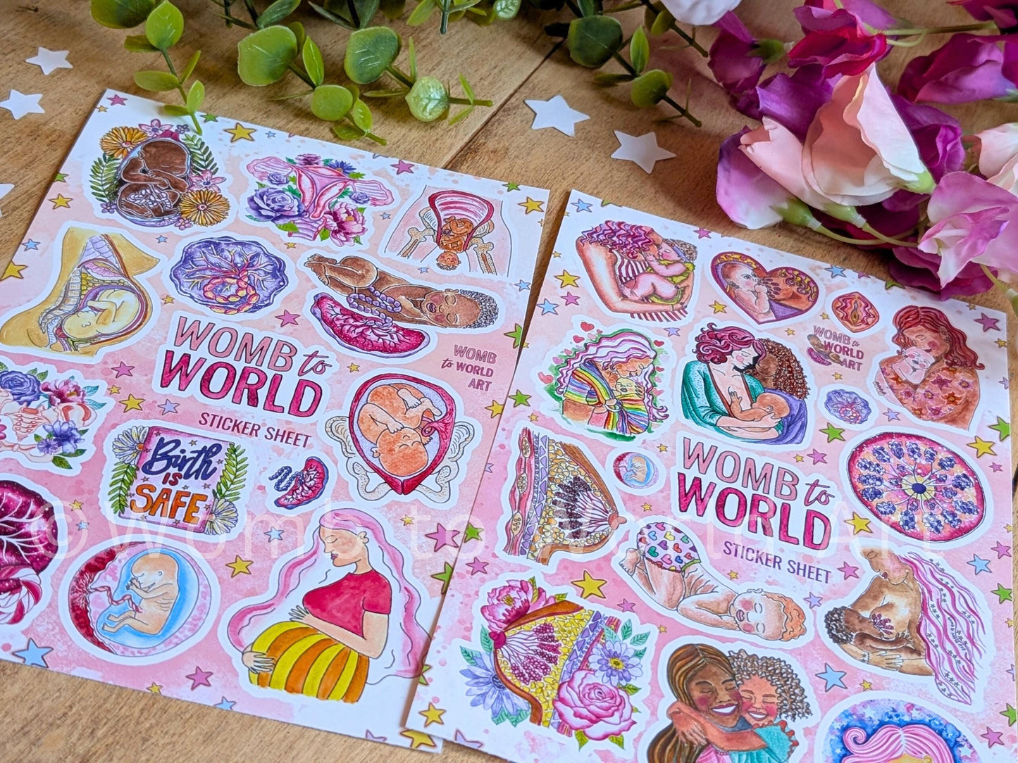 Birth Art Sticker Sheets 2 Pack