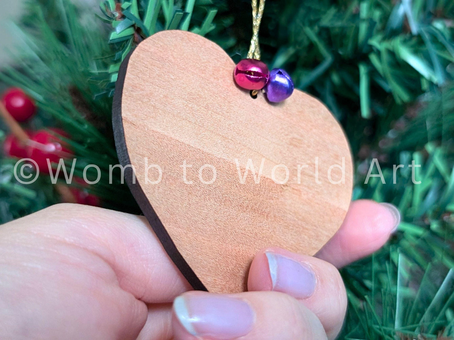 Pregnancy Christmas Tree Decorations | Wooden Hanging Birth Art Pendants | Student Midwife | Bump's First Christmas Decoration