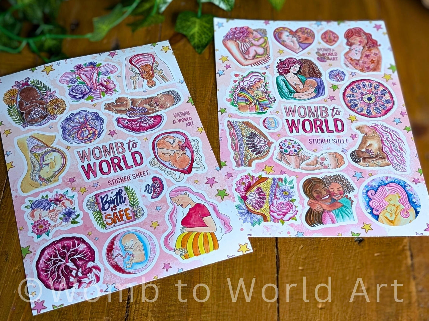 Birth Art Sticker Sheets 2 Pack