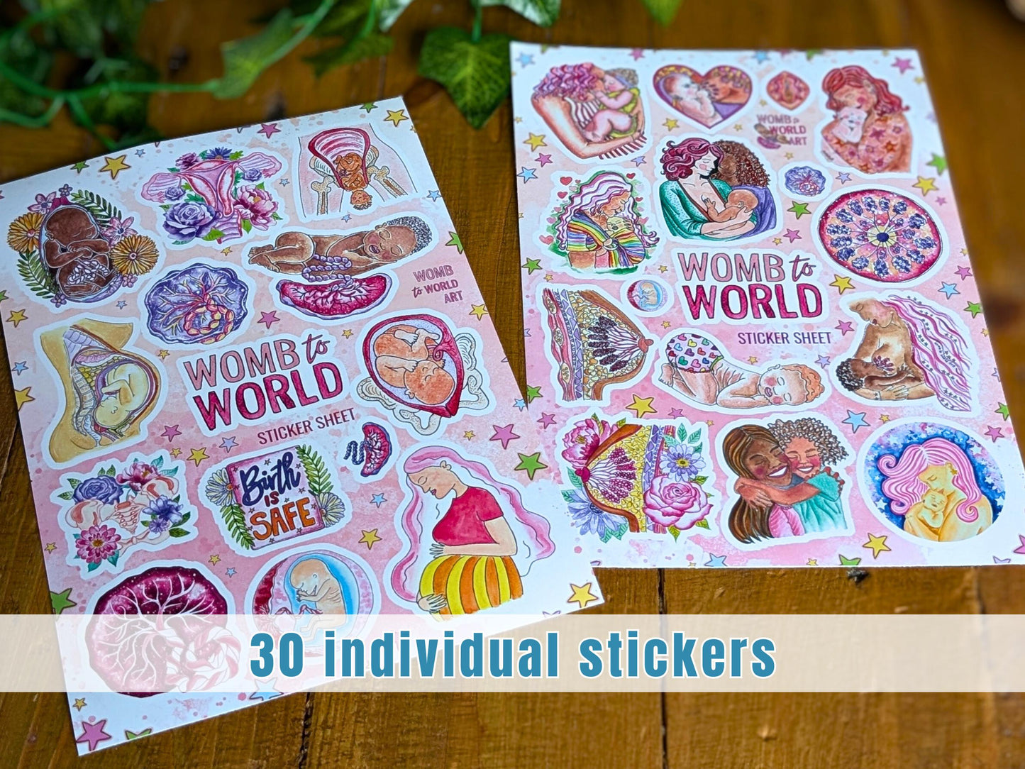 Birth Art Sticker Sheets 2 Pack