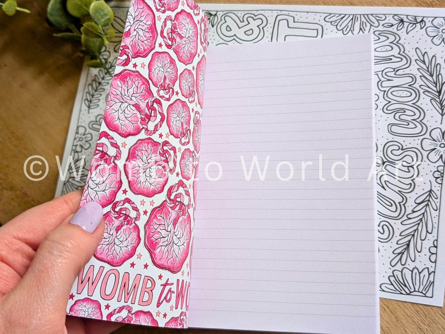 Student Midwife Placenta Notebook, Pen, Bookmark & Stickers
