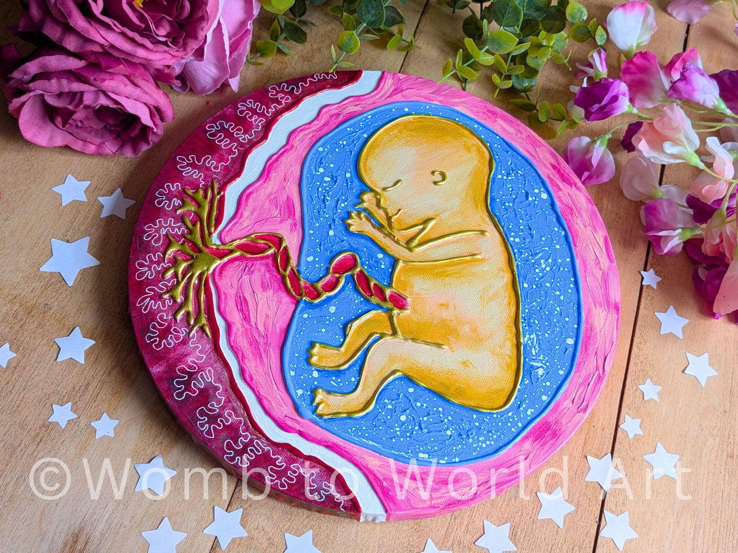 Baby in the womb painting