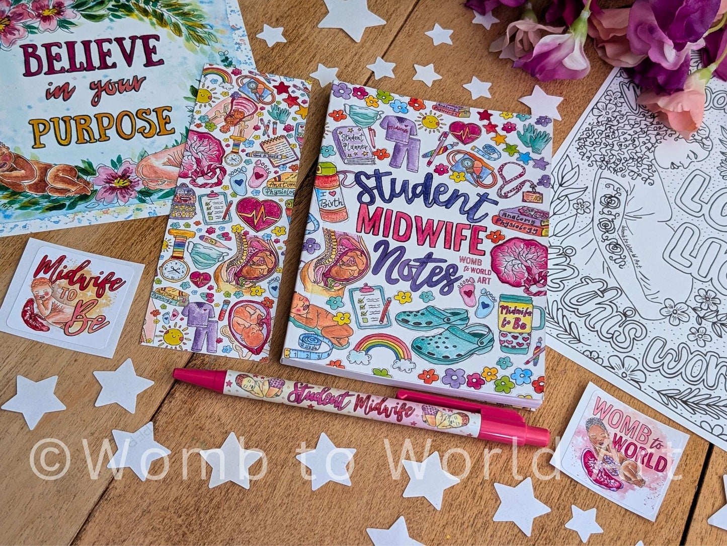 Student midwife stationery gift