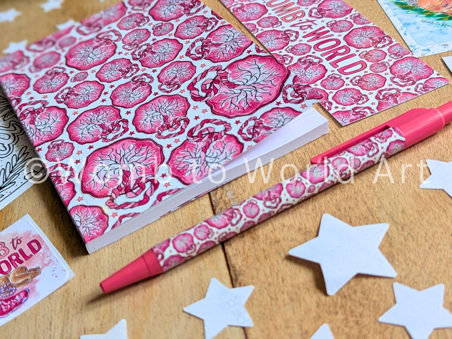 Student Midwife Placenta Notebook, Pen, Bookmark & Stickers