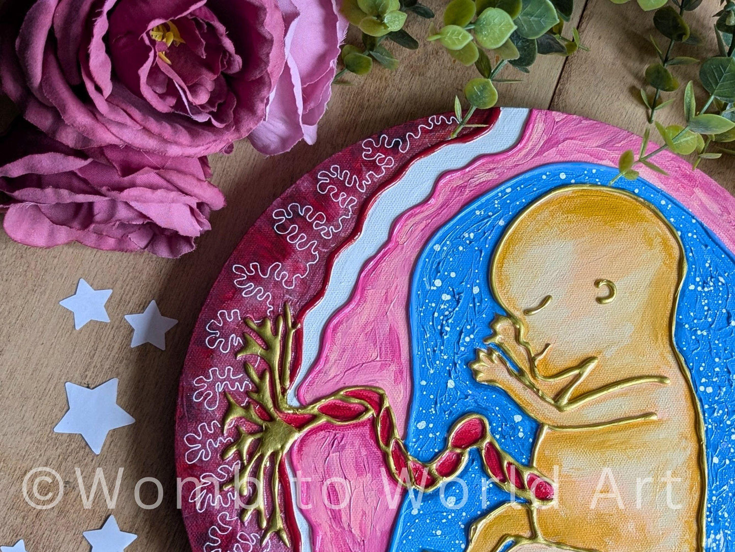Baby in the womb painting