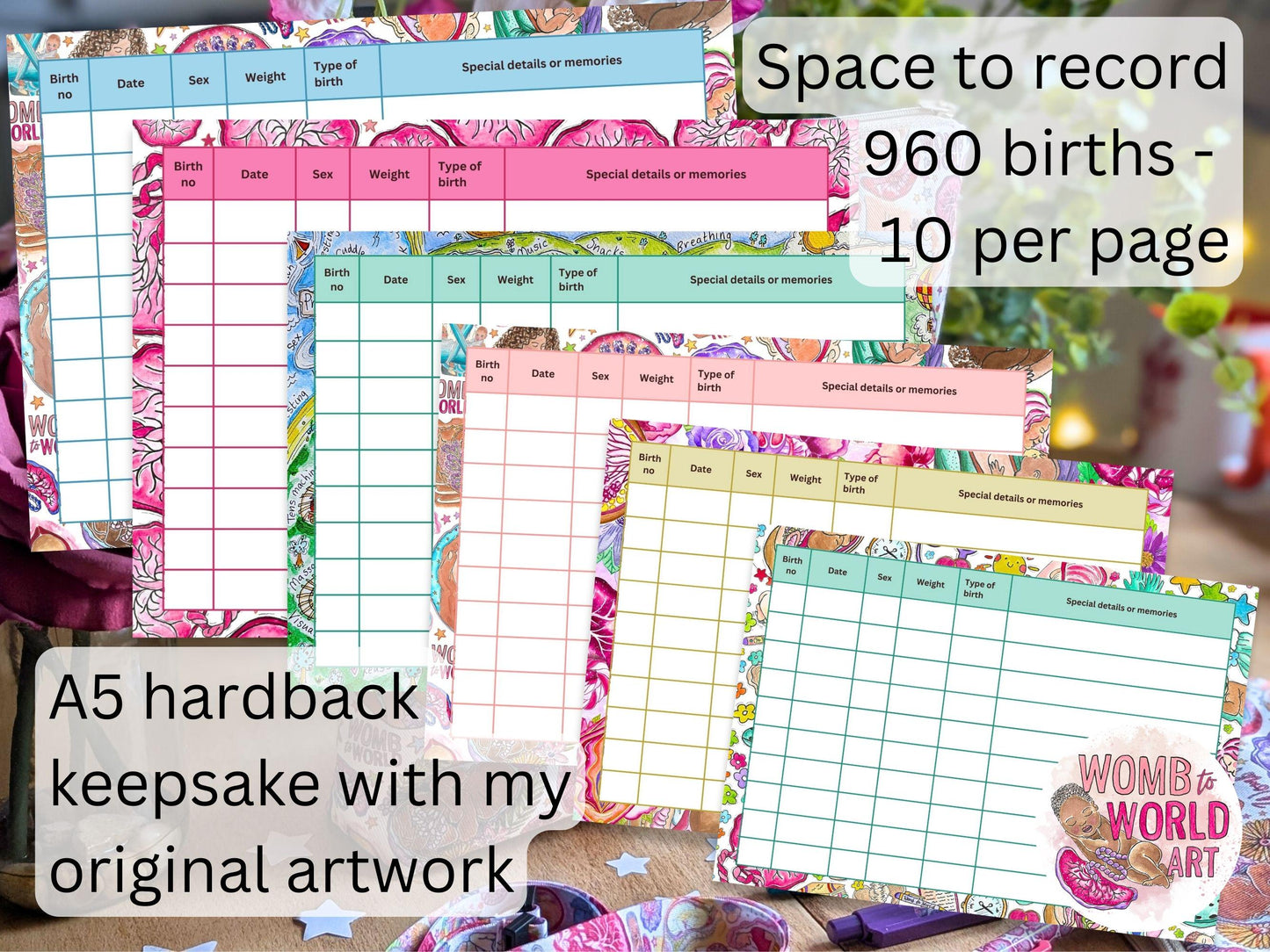 Birth record log tracker for midwife