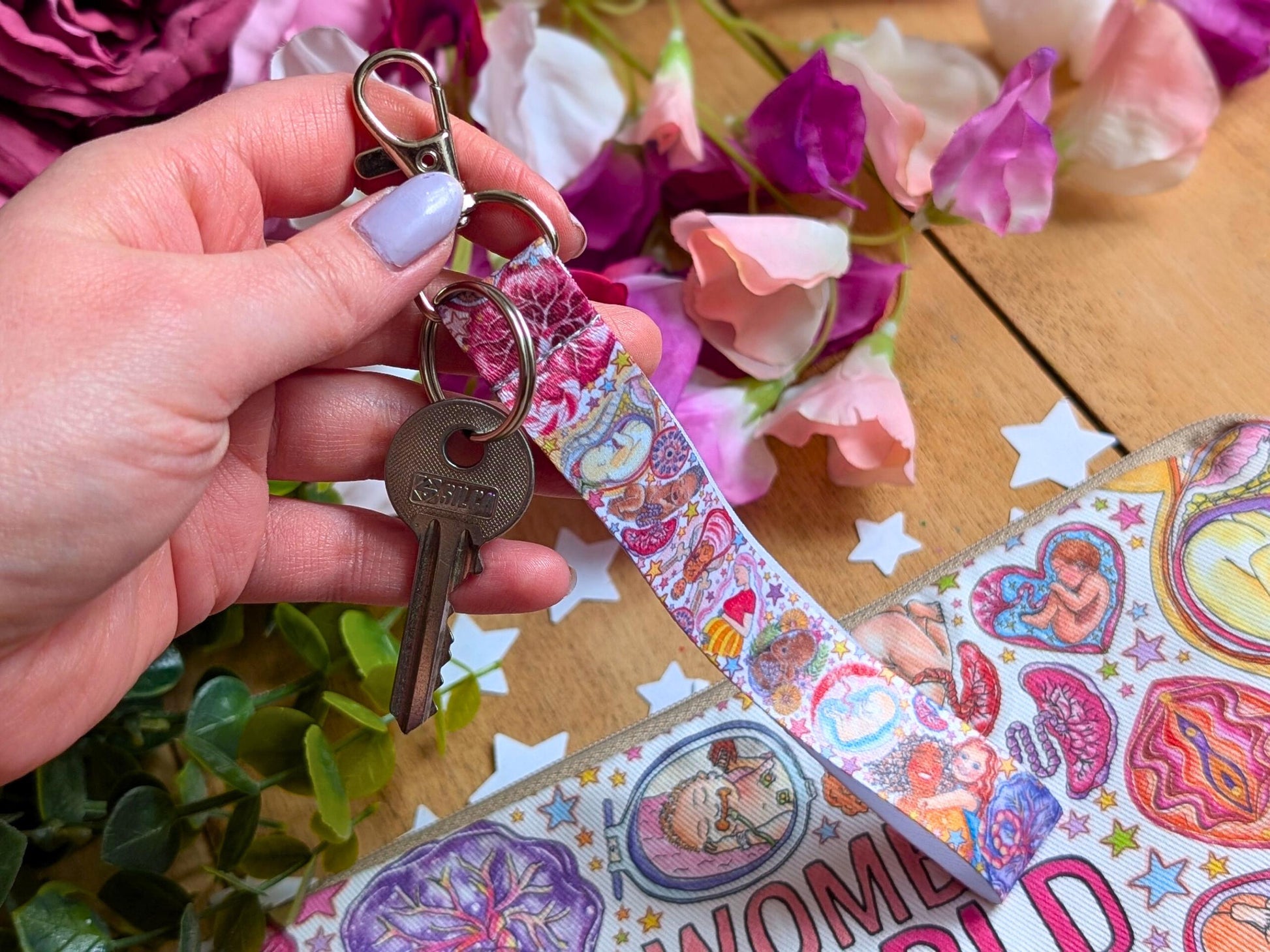Pregnancy Art Key Fob Wrist Strap
