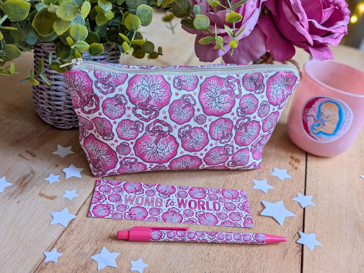 Placenta pencil case for student midwives and doulas