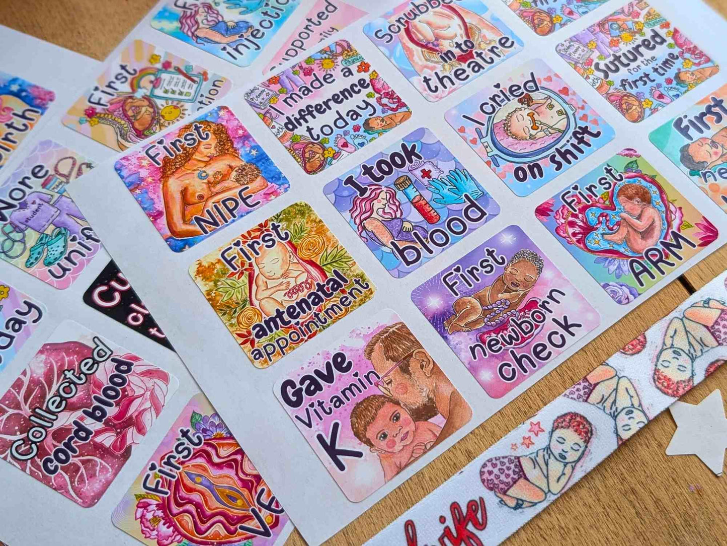 Student Midwife Milestones Stickers