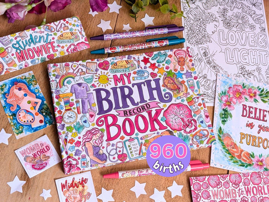 Student midwife births log book and midwife register