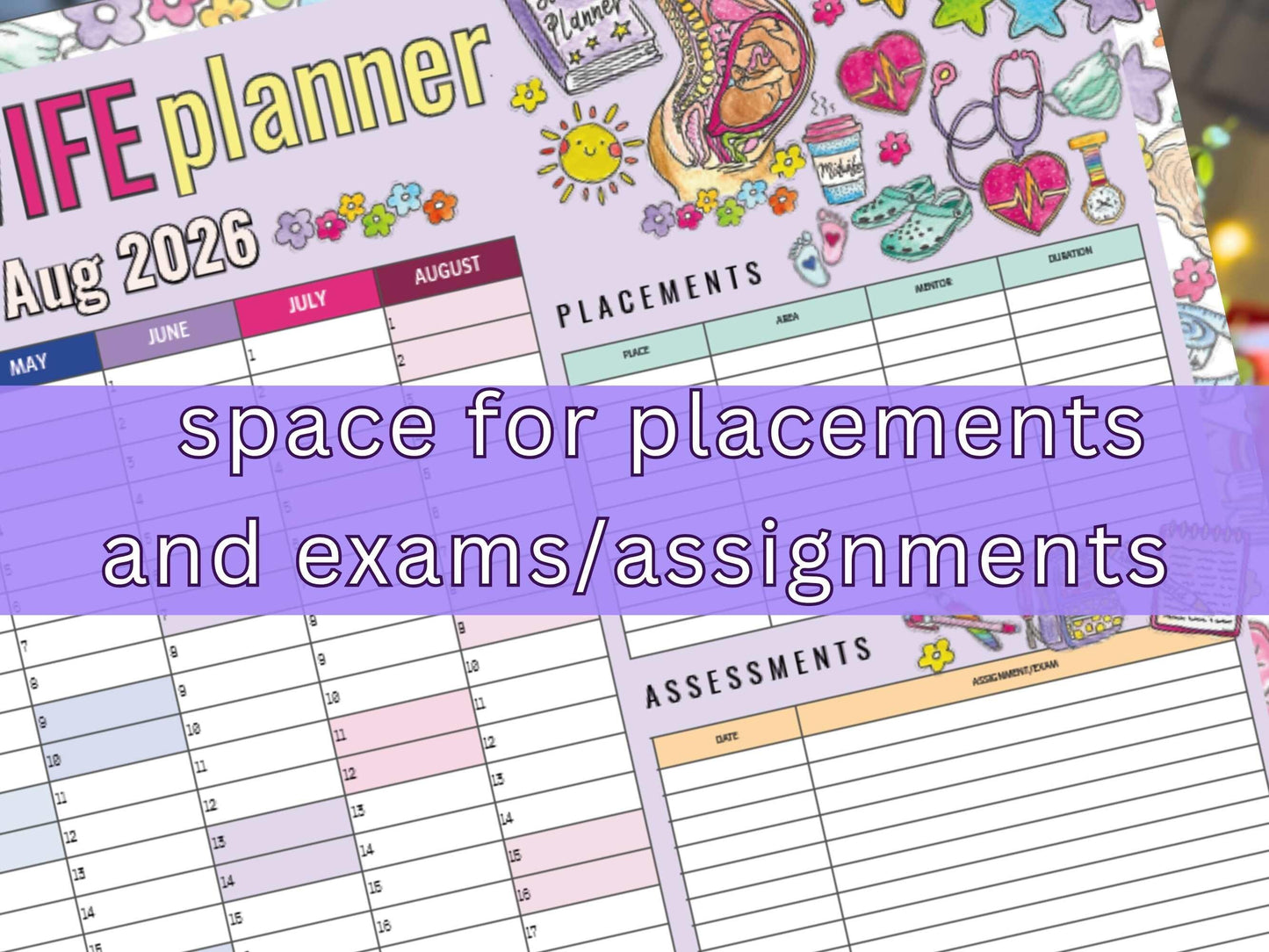 Student Midwife Wall Planner September 2025