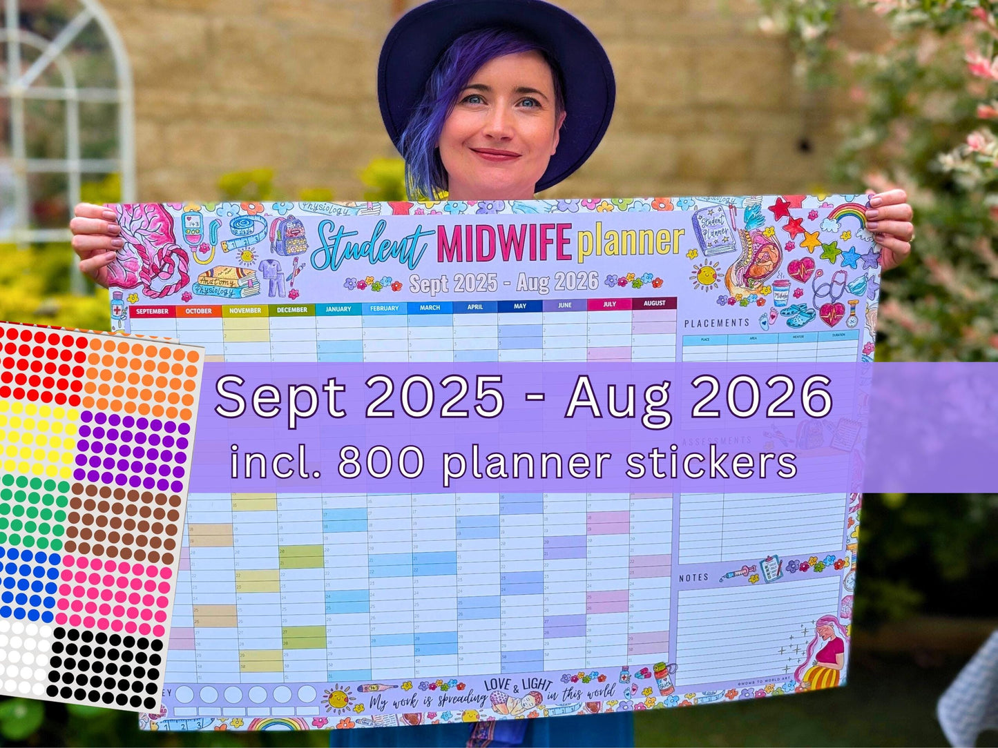Student Midwife Wall Planner September 2025