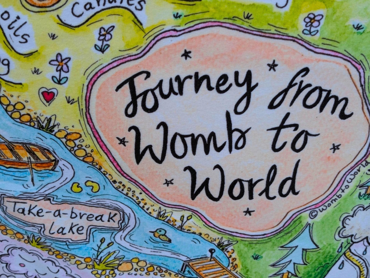 Birth Art Blanket | Antenatal Class Tools | Doula Gift | Midwife | Hypnobirthing | Birthkeeper Gift | Womb to World Art